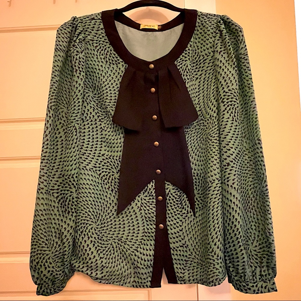 Max C Secretary Bow Blouse